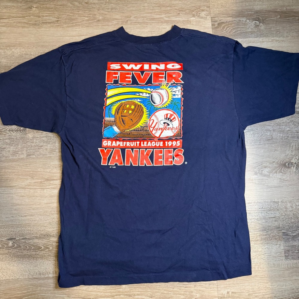 Vintage 1995 New York Yankees Grapefruit League Swing Fever Shirt XXL Competitor
